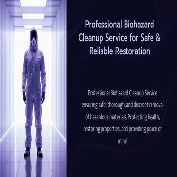 Professional Biohazard Cleanup Service for Safe & Reliable Restoration ...