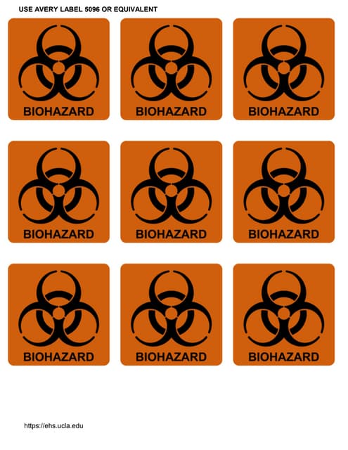 Biohazard labels PDF Biohazard labels PDF