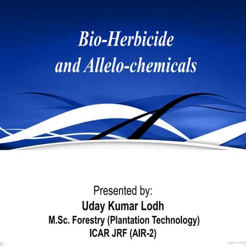 Bioherbicide and allelochemicals.ppt