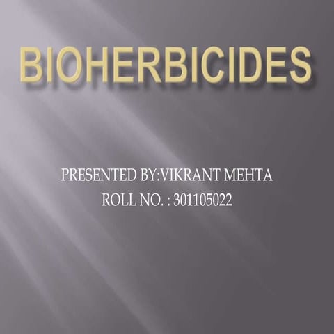 Bioherbicides