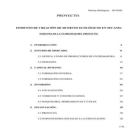 Biohuertos plan de negocio