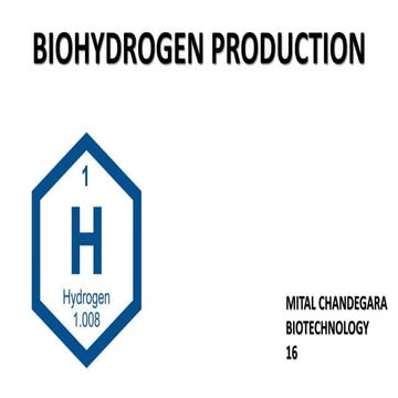 Biohydrogen production