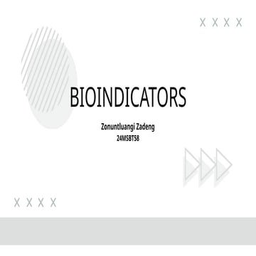 introduction to bioindicators (types, characteristics, etc)