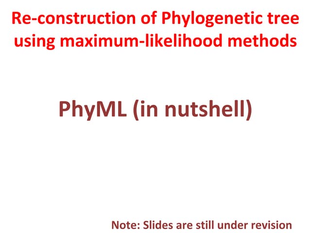Phylogenetic analysis in nutshell