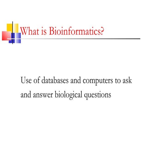 Bioinfo intro