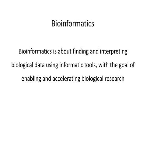 Bioinformatics