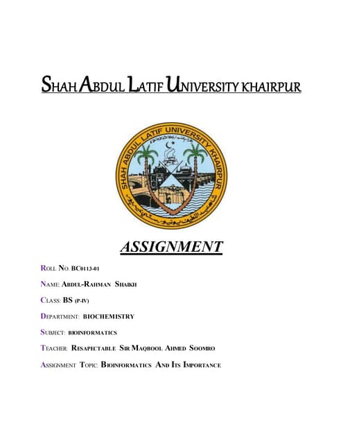 Bio informatics