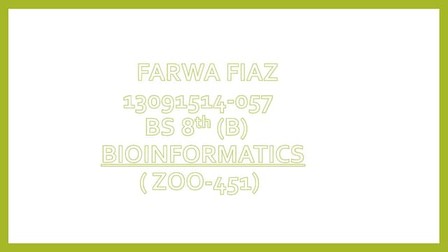 Nucleic Acid Sequence Databases