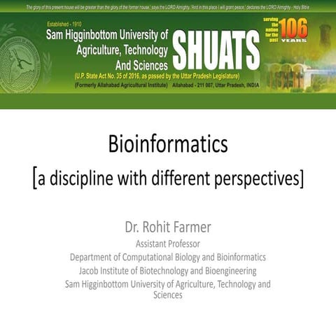 Bioinformatics | PPTX