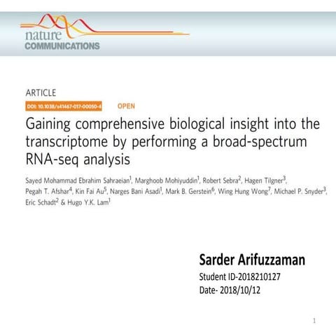 Bioinformatics class ppt arifuzzaman