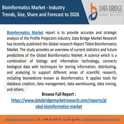 Bioinformatics market