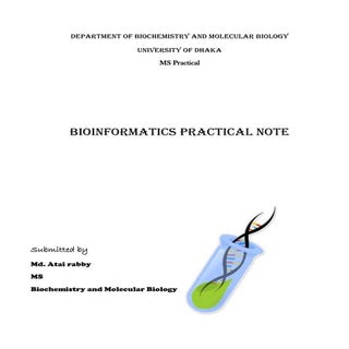 Bioinformatics practical note