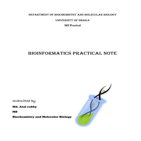 Bioinformatics practical note