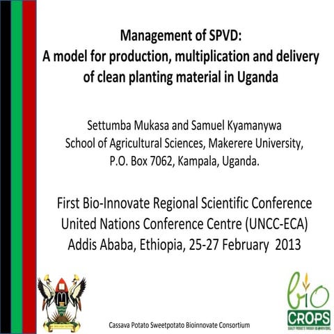 Management of SPVD: A model for production, multiplication and delivery of cl...