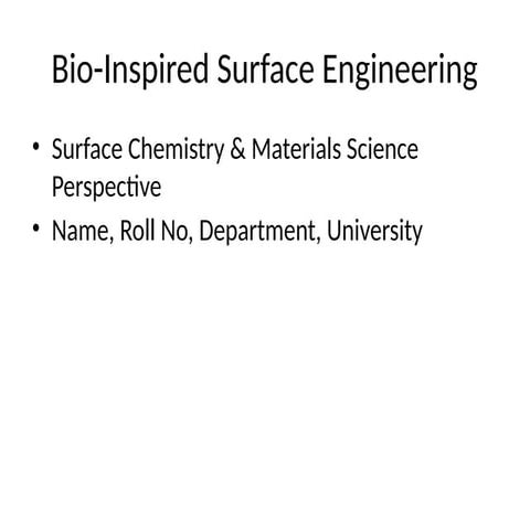Bio inspired materials ppt | PPTX