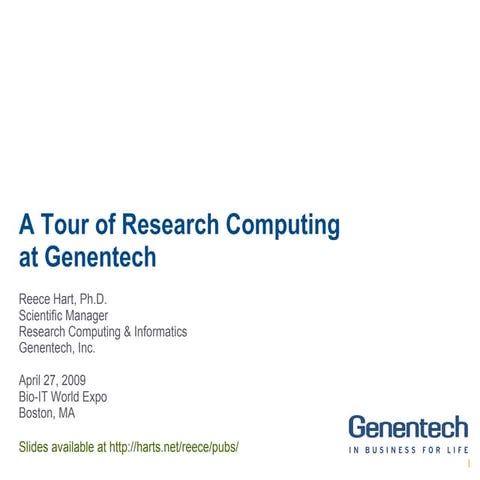 A Tour of Research Computing at Genentech