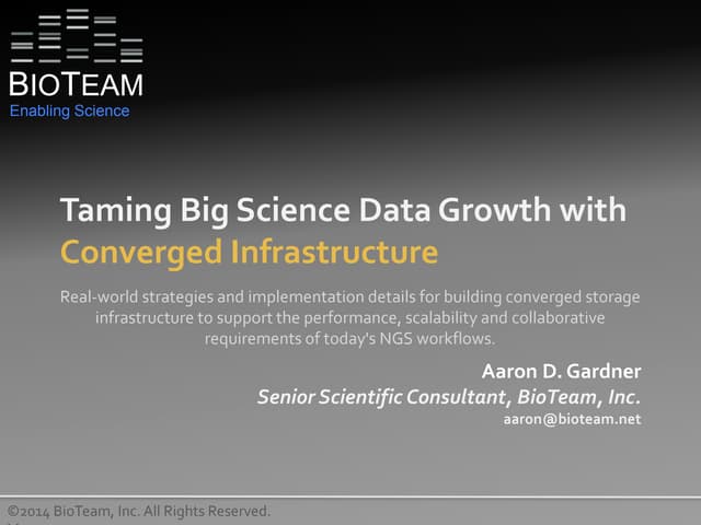 Taming Big Science Data Growth with Converged Infrastructure