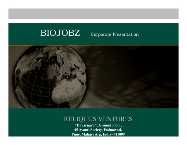 Biojobz Corporate Ppt Linkedin