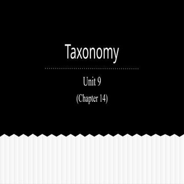 Biol - Unit 9 (Taxonomy) Biology (Classification of living thing) - Slides.pptx