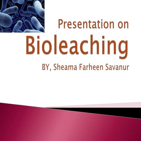 Bioleaching 