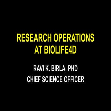 BIOLIFE4D Research Presentation APRIL 2022 | PDF