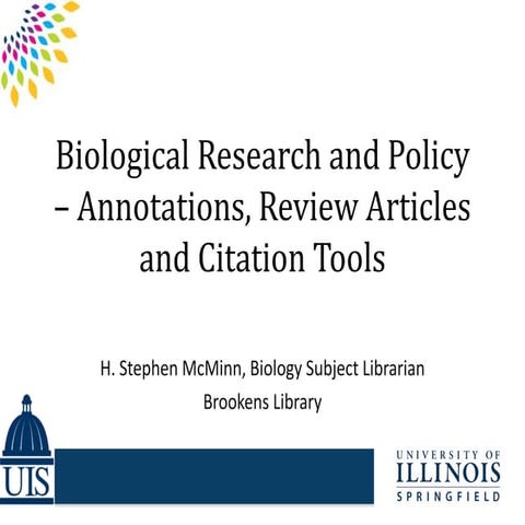 Biological Research - Annotations, Review Articles, and Citation Tools