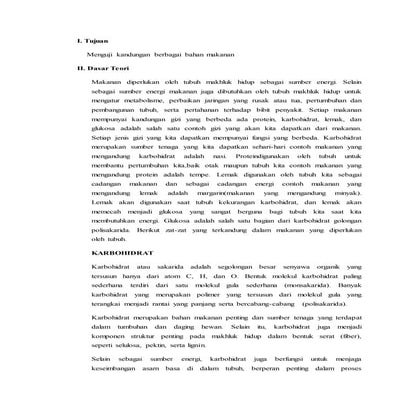 Laporan Biologi - uji bahan makanan