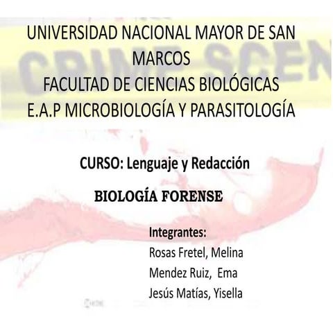 Biologia forense. grupo 11
