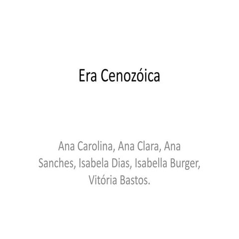Era cenozóica