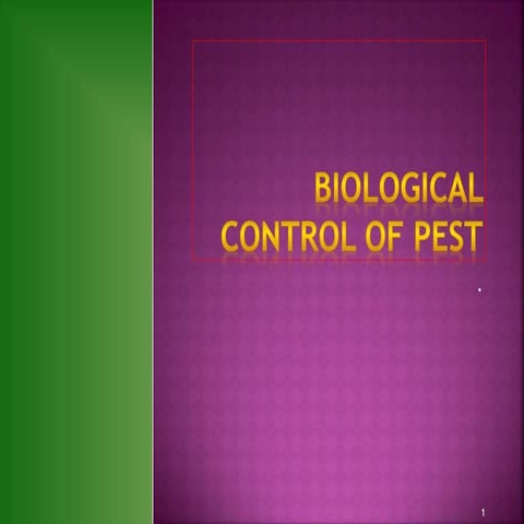 Biological control of pest