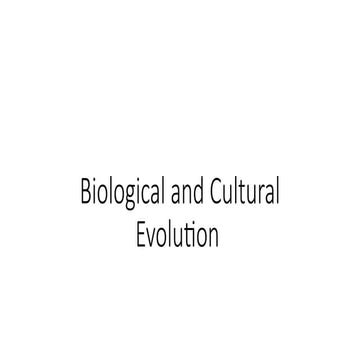 Biological evolution involves enetic cha