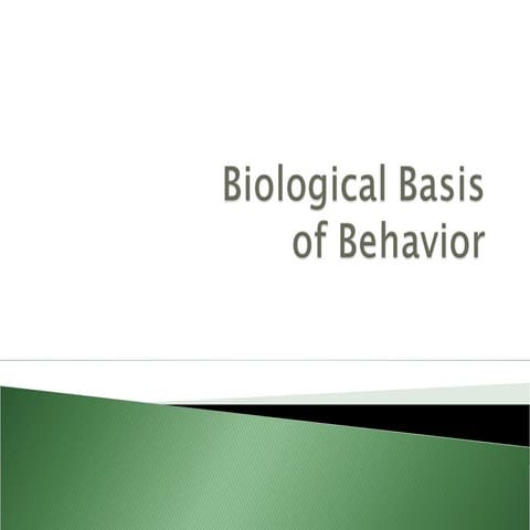 Biological basis of behavior (new)