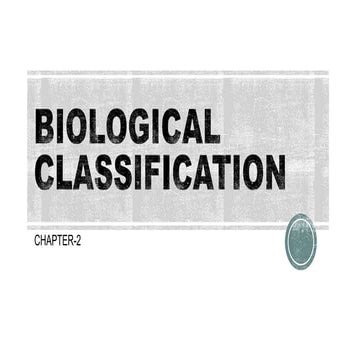 Biological classification Part-II