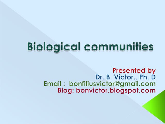 Biological communities