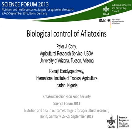 Biological control of aflatoxins