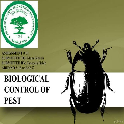 Biological control of pest