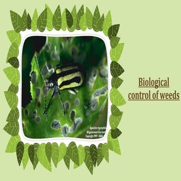 Biological control of weeds