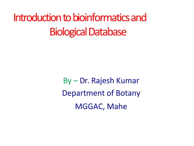 Introduction To Biological Database Ppt 1 Pptx Introduction To Biological Database Ppt 1 Pptx