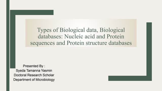 Biological databases