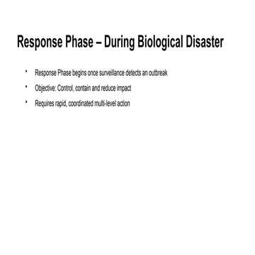 Comprehensive Response Strategies During Biological Disasters ...