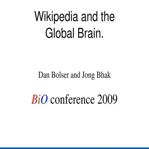 Wikipedia and the Global Brain