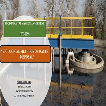 Biological methods of waste disposal