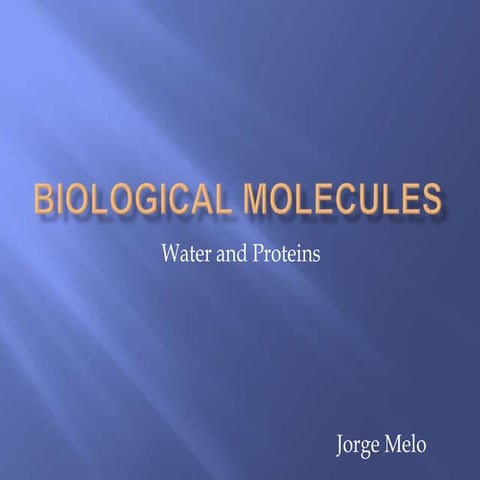 Biological molecules (Water and Proteins) and Transport in plants recap AS Biology [JM]