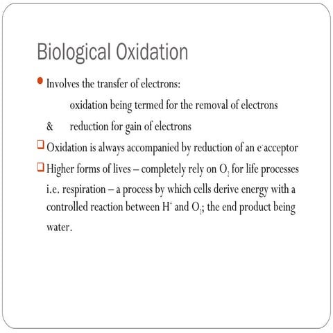 Biological oxidation -1