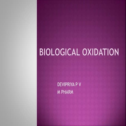 Biological oxidation