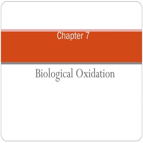 Biological oxidation -3
