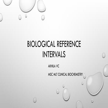 Biological reference intervals . | PPTX