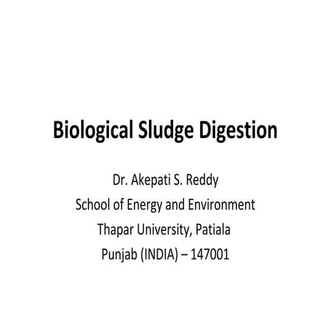Biological sludge digestion