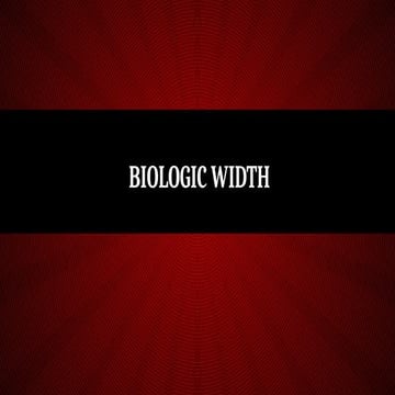 powerpoint about biological width powerpoint