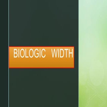 Biologic width